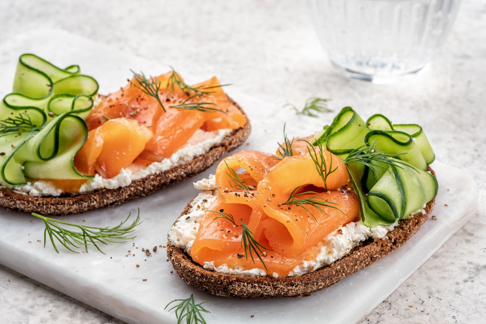 Tartines au saumon fumé