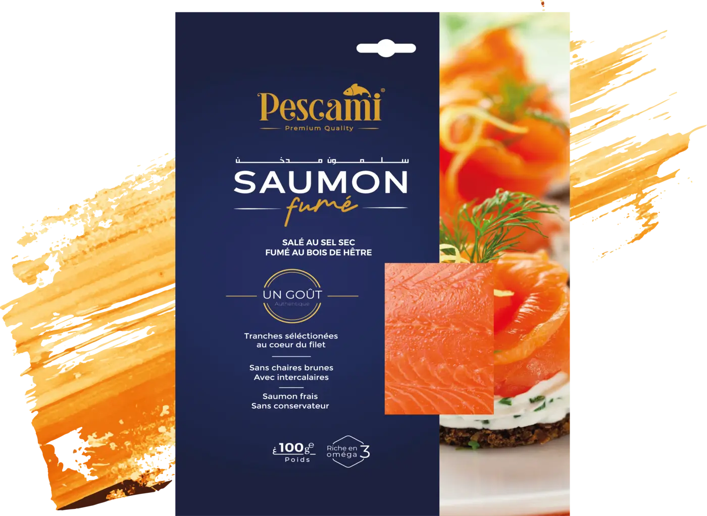 Tranches de saumon fumé Pescami 100 g